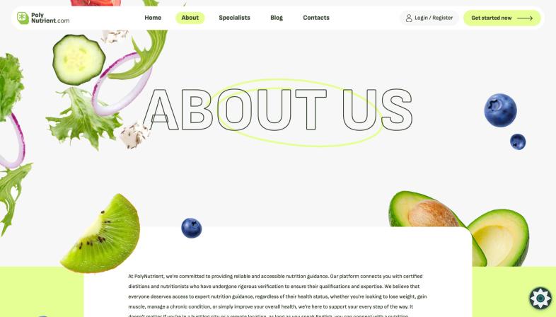 Изработка на платформа за нутриционисти и инструктори Индивидуална страница за нас image