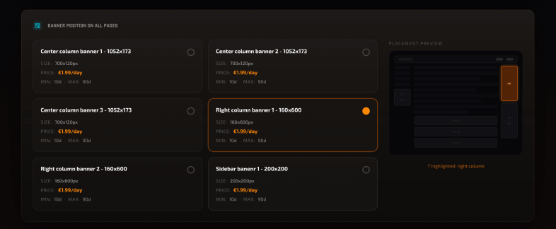 Изработка на онлайн гейминг платформа Къстъм банер система image