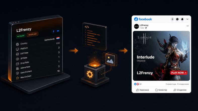 Изработка на онлайн гейминг платформа Автоматично създаване на OG снимки image