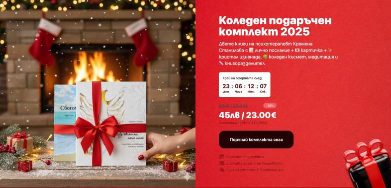 Коледен ландинг за продажба на книги cover image